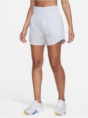 Nike One Dri Fit shorts high rise white womens Medium